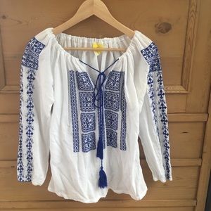 Embroidered Peasant Top by Roberta Roller Rabbit